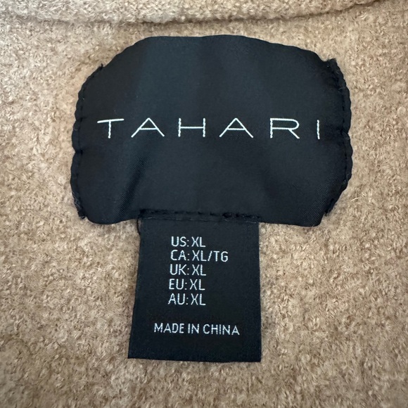 Tahari Tan Brown Embroidered Wool Vest Size XL - Picture 5 of 11